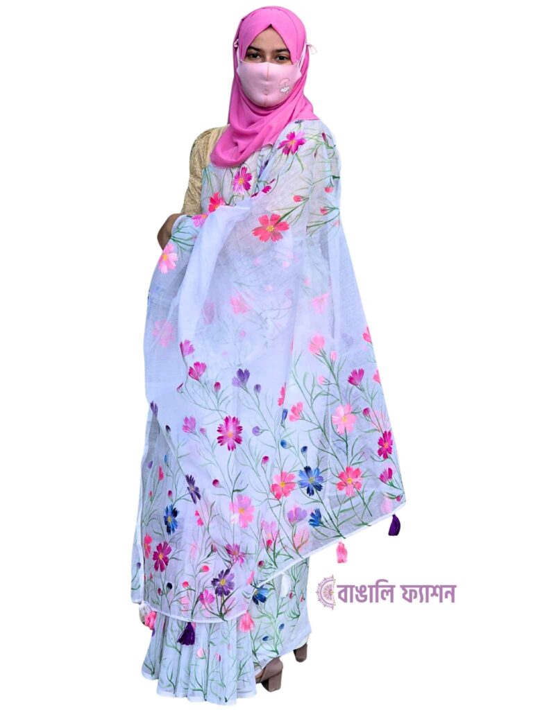 Handpaint Saree Bangladesh by Bangali Fashion