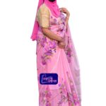 Organza Handpaint Saree-3 by Bangali Fashion