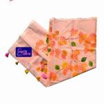 Bagan Bilash Handpaint Saree Orange Bangali Fashion