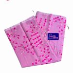 Cherry Handpaint saree Pink Bangali Fashion