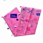 Cosmos Handpaint Saree Deep Pink Bangali Fashion