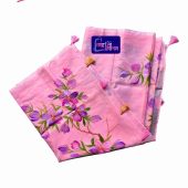 Organza Handpaint Saree Pink by Bangali Fashion Bangali Fashion